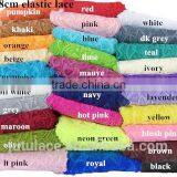 10yds a Bag Elastic Lace Fabric on Sale, High Quality Heavy Lace Fashion Tulle Lace thumbnail-1