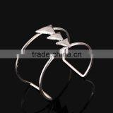 2016 New Gold Silver Triangle Alloy Wide Open Cuff Bangle Bracelet For Women Fashion Jewelry thumbnail-2