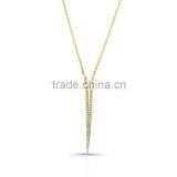 Factory Wholesale Price Women Fashion Gold White Stone Necklace Set thumbnail-1