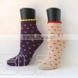 Cotton Heart Print Women Colorful Socks