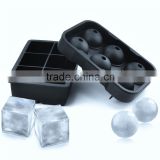 wholesale FDA food grade bpa free big sphere cube homemade 6 cavity big make your own ice tray