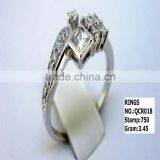 925 Sterling Silver Ring Wholesale Price Best Quality QCR018 thumbnail-1