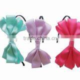 Pretty Satin Covered Metal Hair Bands With Satin Ribbon Bow thumbnail-1