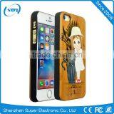 Luxury Hard Wooden With 3D Colored Drawing Protector Back Case Cover For IPhone 5S 6 6Plus thumbnail-2