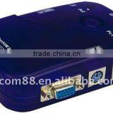 Manual Auto 1 to 2 Ports Push Button KVM Switch