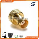 Golden Pin SMA MALE TO BNC FEMALE Flange connector