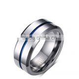 8 mm Two Tone Tungsten Engagement Band Ring thumbnail-6