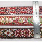 Newest 4.3cm Width Ethnic Embroidery Webbing Polyester for Garment/bag thumbnail-6