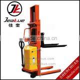 2016 Hot Sale Double Mast Capacity 1ton 1.5ton 2ton Semi Electric Stacker thumbnail-1