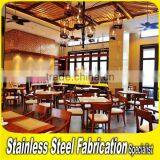 Customed Luxurious Stainless Steel Interior Restaurant Decoration Project thumbnail-4
