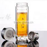Bpa Free Double-Wall Glass Cup WithTea Infuser With Temperture Display thumbnail-2