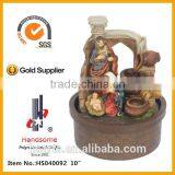 10 Inch New Design Holy Family Resin Small Decorative Indoor Water Fountain