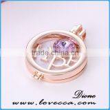 Wholesale Stainless Steel Jewelry Diffuser Necklace With Plated Rose Gold thumbnail-2