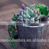 Mini Custom Wooden Barrel Flower Pots thumbnail-2