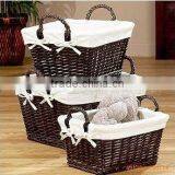 Big Cheapest Wicker Storage Basket With Handle thumbnail-3