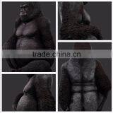 Garden Jungle Wildlife Fiberglass Silverback Gorilla Statue thumbnail-3