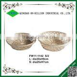 Handwoven Round Wicker Rattan Tray for Food thumbnail-3