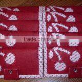 New Products 2017 Polyester Mobile Cover Dollars Wallet Cherries Pattern Girls' Fitted Wool Fabric Case for Phone Wholesale thumbnail-1