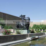 Large Outdoor Bronze Bull Sculpture Nude Woman Bronze Sculpture thumbnail-2