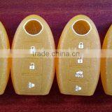 for Nisan Altima Murano Silicone Car Key Coevr,4 Buttons Remote Key Fob Case With Gold Powder thumbnail-3