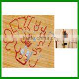 Heavy Duty 30 Piece Set of Assorted Wall Mounted Metal Storage Hooks for Hanging (Red) / Garage Storage Vinyl Coated Hook thumbnail-2