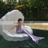 Customized Photography Props Mermaid SEA SHELL SOFA Inflatable Floating Lounge Chair Shell Scallops Row of Floating Chairs thumbnail-3
