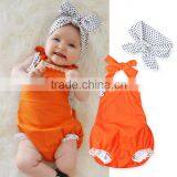 2017 Newborn Toddler Infant Baby Girl Romper Jumpsuit Bodysuit Outfit Sunsuit Clothes thumbnail-1