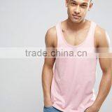 Cheapest New Design Custom Manufacture Grey Color Gym Wear Comfortable 35% Cotton 65% Polyester Fashion Running Men's Tank Vest thumbnail-1