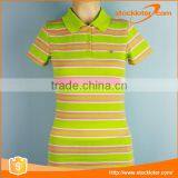 Stock Teen Girls Polyester Slim Fit Polo Shirts Many Color Patterns thumbnail-1