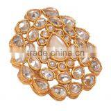 POLKI Pearl GOLD COCKTAIL FINGER Ring thumbnail-3