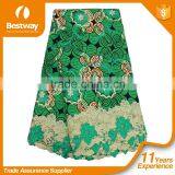 Wholesale Cord Lace Border African Veritable Ankara Fabric With Stones For Dress BLW017-6 thumbnail-2