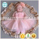 2017 Top Quality Kids New Model Baby 1 Years Old Birthday Pink Flower Party Dresses Cute White Girls First Holy Communion Dress thumbnail-1