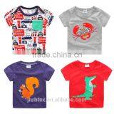 Custom Organic Cotton Soft and Thin Reactive Dye Kids T-shirt Wholesale thumbnail-2