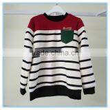 Kids Polyester Cotton Fabric Crewneck Sweatshirt, Long Sleeve Strip Shirts thumbnail-3