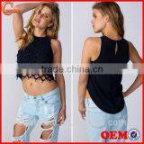 Latest Design Longer Back Lace Front off Shoulder Lace Top
