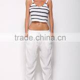 Loose Fit Elastic Tied Waist Jogger Pants With Side Pockets thumbnail-5