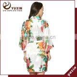 Bridesmaid Robes Colorful Summer Bride Satin Robe Floral Robes FRS020 thumbnail-3