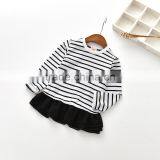 Wholesale Tulle Girls Cute Striped t Shirt Custom Printed t Shirts thumbnail-5