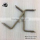 15x8cm Rectangle Embossed Bronze Color Purse Frame Metal for Handbag thumbnail-1