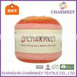 Charmkey wholesale dyed cake yarn blend hair wool acrylic yarn easy-care crochet fancy yarn