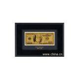 USA Gold Banknote Wooden Frame thumbnail-1