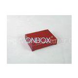 Red Matte Painting Wooden gift box for jewelry set packaging , Luxury tea box