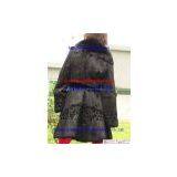 Rabbit Fur With Silver Fox Fur Collar Garment S-607-33