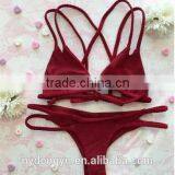 Multi Rope Swimwear Bikini/ Red Hami Halter Bikini Swimwear/ Fancy Bikini Set Swimwear Beachwear