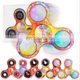 2017 Hot Fingertips Camouflage Triangle Gyro Decompression Fingertips Gyro With LED Lights thumbnail-3