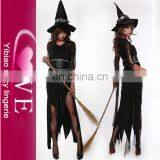 Cheap Price Spell Caster Dark Long Dress Sexy Black Witch Costume thumbnail-1