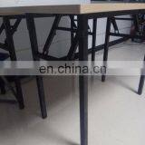 Furniture Wood Top Fashion Design Metal Frame Folding Dining Table thumbnail-4