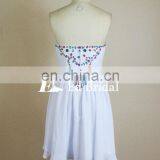Real Sample Sweetheart Neckline Stone Beaded Chiffon Short Formal Cocktail Dresses thumbnail-2