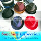 hat check in yiwu final random inspection garment accessories