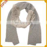 Top Quality Hot Sale Genuine Rabbit Fur Fashionable Scarf Cashmere Scarf thumbnail-1